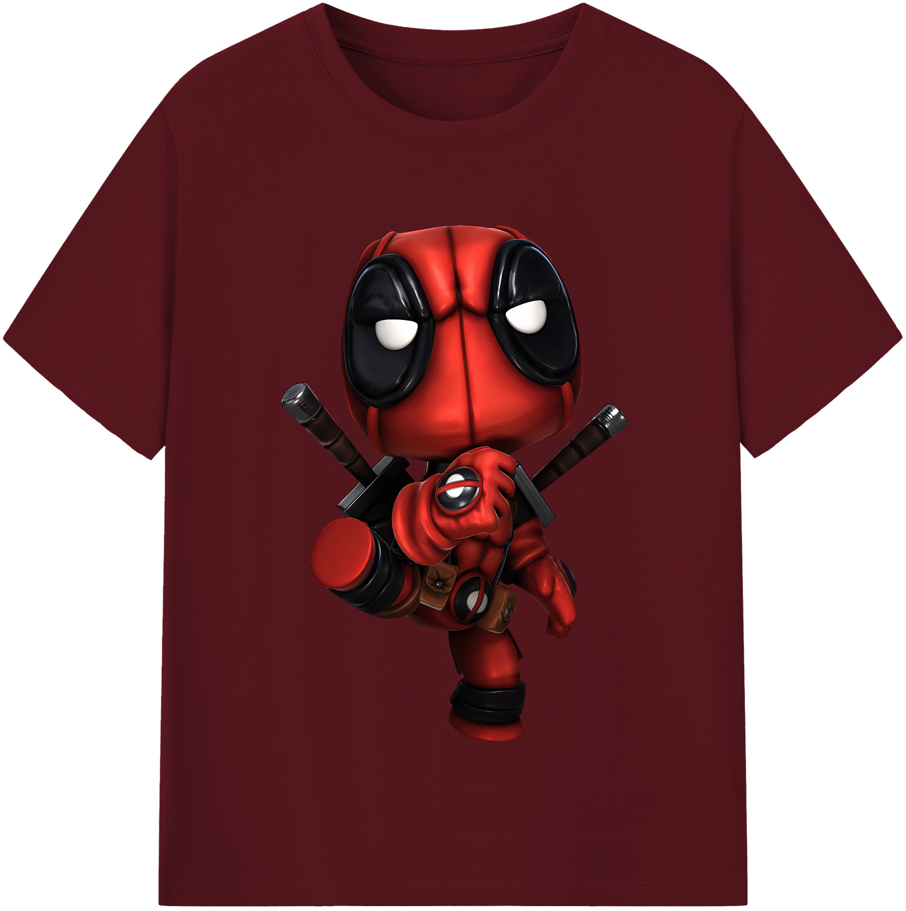 （画像用） Deadpool デッドプール 綿100％半袖Tシャツ（フロントプリント）